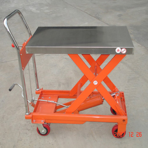 廣州市手拉剪叉式升降平臺車 手推車