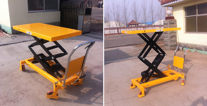 手拉剪叉式升降平臺(tái)車 手推車1
